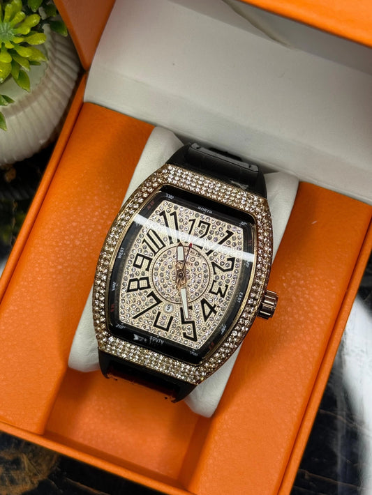 Denvosi by Franck Muller Diamond Bezel – Luxury Watch (Green & Black Dial Options)