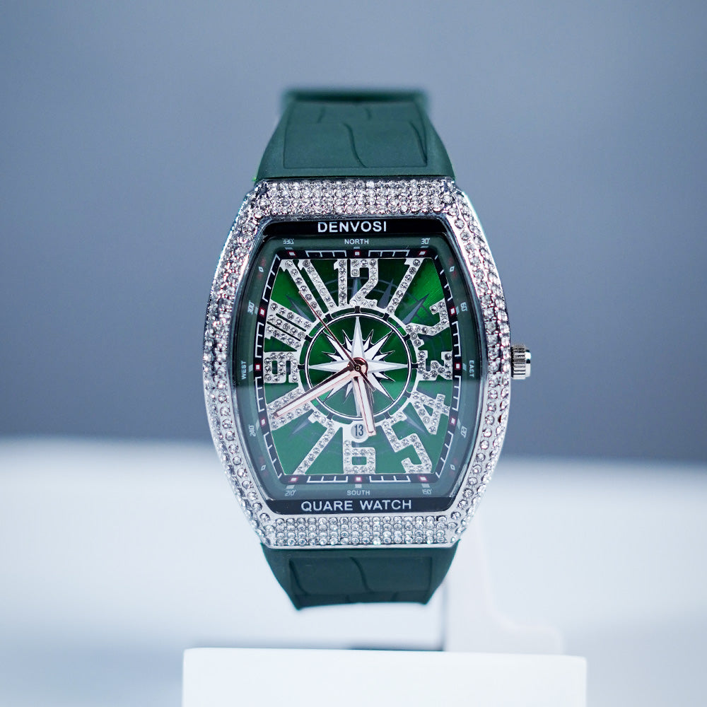 Denvosi by Franck Muller Diamond Bezel – Luxury Watch (Green & Black Dial Options)